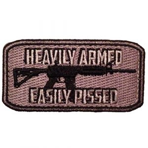 F-Bomb Morale Gear Airsoft Morale Patch 1 Heavily Armed - Easily Pissed Embroidered Morale Patch