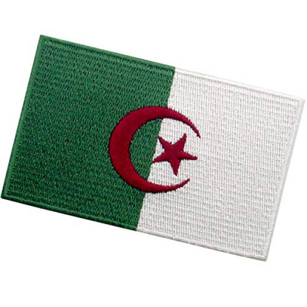 EmbTao Airsoft Morale Patch 4 EmbTao Algeria Flag Patch Embroidered National Morale Applique Iron On Sew On Algerian Emblem