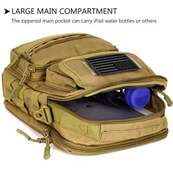 Protector Plus Tactical Pouch 7 Protector Plus Tactical Messenger Bag Men Military MOLLE Sling Shoulder Pack Tool Briefcase Assault Gear Handbags Outdoor Utility Carry Satchel (Patch Included)