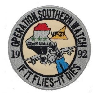 Tactical Embroidery Patch Airsoft Morale Patch 1 Operation Southern Watch VF-21 Tactical Embroidery Patch Hook & Loop Morale Patch Military Patch for Clothing Accessory Backpack Armband