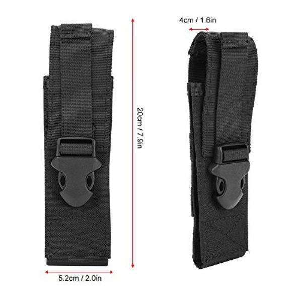 Dilwe Tactical Pouch 4 Dilwe Tactical Molle Pouch, Lightweight Practical Utility Military Molle Belt Bag Flashlight Holster for Tactics Accessory