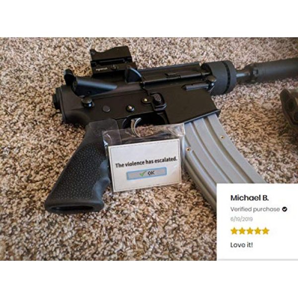 STICKTHISON Airsoft Morale Patch 2 Violence Escalated Morale Patch Tactical Rubber/PVC Hook and Loop Style - Ships Free from USA - Veteran Owned