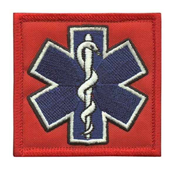 LEGEEON Airsoft Morale Patch 1 LEGEEON EMS EMT Star of Life Paramedic Medical Morale Tactical Army Gear Hook&Loop Patch