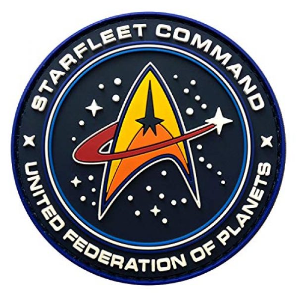 Miltacusa Airsoft Morale Patch 1 Star Trek Starfleet Command Hook Patch [3D-PVC Rubber-3.0 inch-ST2]