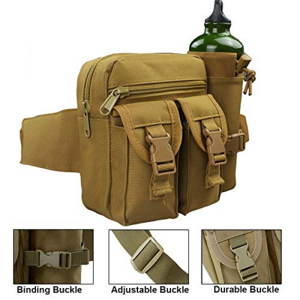Gexgune Tactical Pouch 2 Gexgune Tactical Kettle Bag Outdoor Waist Belt Bag 900D Military Water Bottle Holder Bag Waterproof Utility Bag for Running Climbing