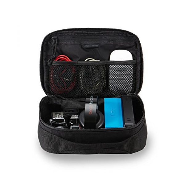CarGo Tactical Pouch 2 EDC TECH KIT, Smart Electronics Organizer Travel Case for Cable, Cord, Adapter, Go Pro, External Battery, Car Charger, Laptop Computer Accessories, Black