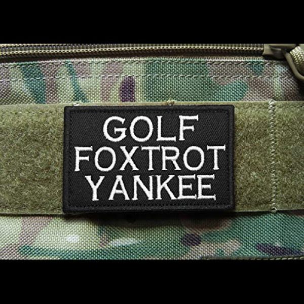 Morton Home Airsoft Morale Patch 6 Morton Home Golf Foxtrot Yankee Hook and Loop Tactical Funny Morale Patch (Subdued)