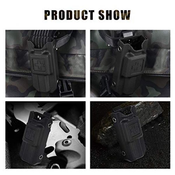 Catrne Tactical Pouch 5 Tourniquet Holder, Molle Tourniquet Pouch for CAT Combat Application Gen 7 or Older, Fits Up to 2" Width Belt Carrier Storage Box for Outdoor Hunting, Police Gear, Outdoor Rescue (Black, 3 Pcs)