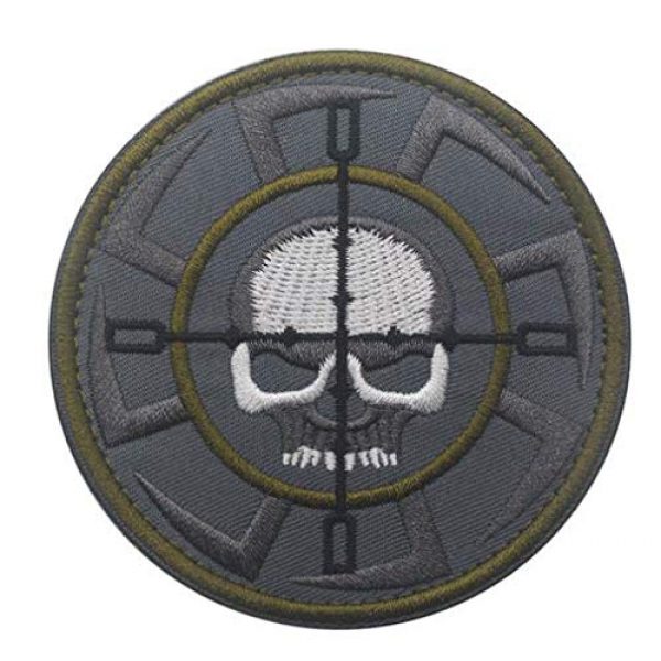 Tactical Embroidery Patch Airsoft Morale Patch 1 Kolovrat Skull Russia FSB Alfa Team Russian Tactical Embroidery Patch Hook & Loop Morale Patch Military Patch for Clothing Accessory Backpack Armband