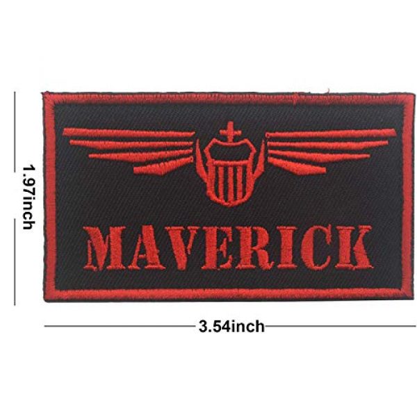 ODSP Airsoft Morale Patch 4 Top Gun Patches United Sates Navy Fighter Weapons School, American Flag, Pete Mitchell Maverick, VX-31 Embroidered Tactical Morale Fastener Hook Loop Patch Applique Badge for Jacket Jean T Shirt Hat