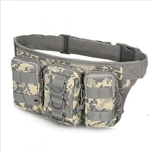 caxece Tactical Pouch 1 caxece Oxford EDC Pouch Camo Bag Military Utility Molle Tactical Waist Pack Belt Gadget Gear Bag Outdoor Camping Hiking Riding Pouch with Cell Phone Holster Holder