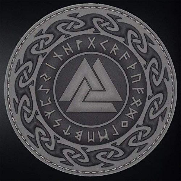 King Kong Somersault Airsoft Morale Patch 2 Viking Valknut Morale Tactical PVC Rubber Patch