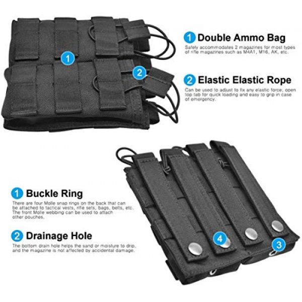 Onepin Tactical Pouch 4 Tactical Triple Double Single M4/M16 Open Top Molle Mag Pouch