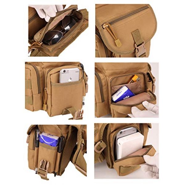 FSO Tactical Pouch 4 FengSi Tactical Drop Leg Pouch | Tool Fanny Thigh Pack Bags | Military Outdoor Camera Motorcycle Cycling Hiking Utility Thigh Waist Pack | 6 Colors Available