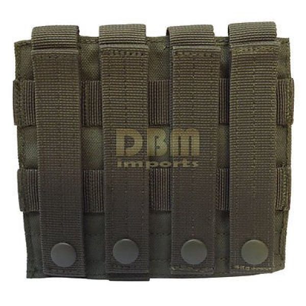 DBM IMPORTS Tactical Pouch 2 OD GREEN Molle Tactical Double Flash Bang Pouch PALS MAG Bag 2 Grenade Holder