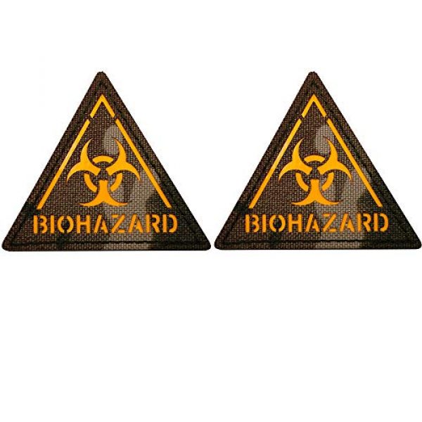 ODSP Airsoft Morale Patch 1 2 Pack Glow Dark Biohazard Patch Zombie Outbreak Response Team Resident Evil Danger Radiation Military Morale Tactical Patches Badges Appliques with Hook and Loop Fastener Backing