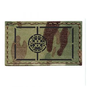 Tactical Freaky Airsoft Morale Patch 1 IR Multicam Portugal Flag Bandeira 2x3.5 IFF Infrared Tactical Morale Hook-and-Loop Patch
