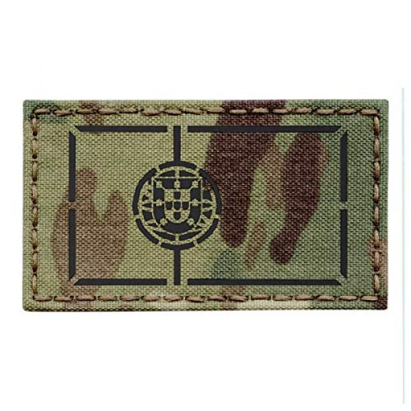 Tactical Freaky Airsoft Morale Patch 1 IR Multicam Portugal Flag Bandeira 2x3.5 IFF Infrared Tactical Morale Hook-and-Loop Patch