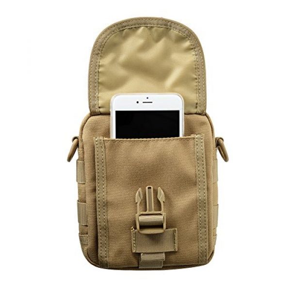 LefRight Tactical Pouch 5 LefRight Tactical Buckle Release MOLLE SmartPhone Pouch Waist Belt Bag Pack EDC Utility Gadget Outdoor Gear Black, Size M