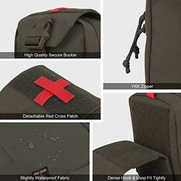 PETAC GEAR Tactical Pouch 5 PETAC GEAR Blow Out Medical Pouch Rip Away EMT First Aid Pouch IFAK Tactical Utility Pouch for Outdoor Activities Medical Supplies (Bag Only)