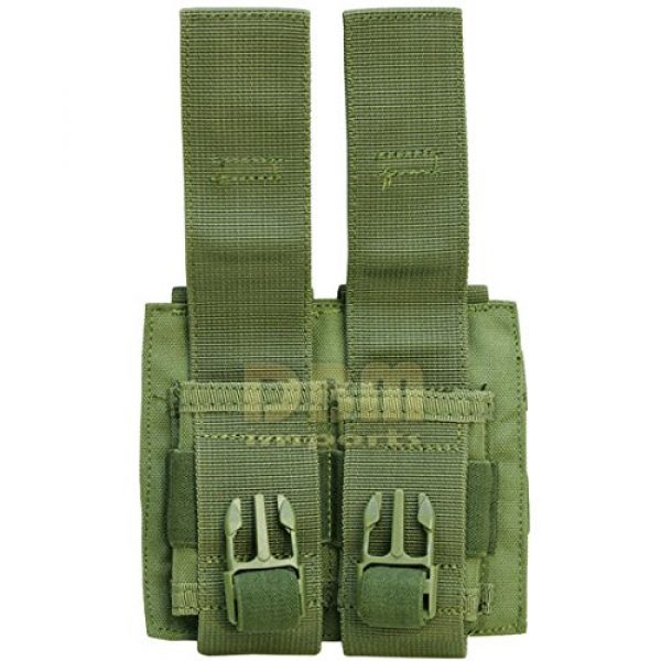 DBM IMPORTS Tactical Pouch 5 OD GREEN Molle Tactical Double Flash Bang Pouch PALS MAG Bag 2 Grenade Holder