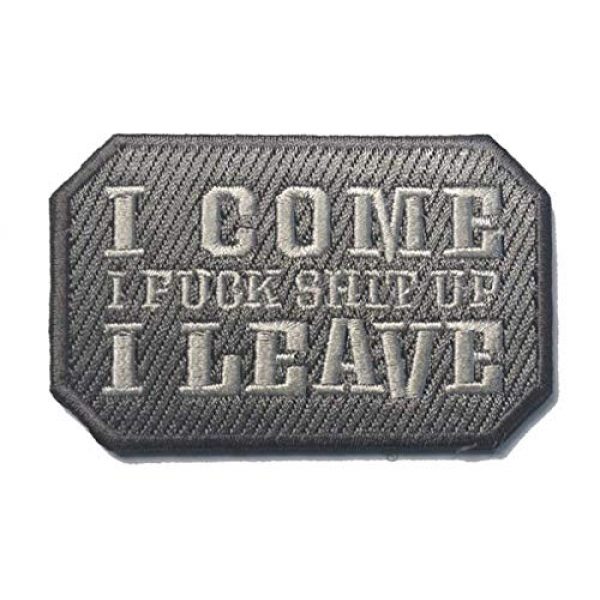Tactical Embroidery Patch Airsoft Morale Patch 2 I Come I FXXK Up I Leave Embroidery Patch Military Tactical Morale Patch Badges Emblem Applique Hook Patches for Clothes Backpack Accessories