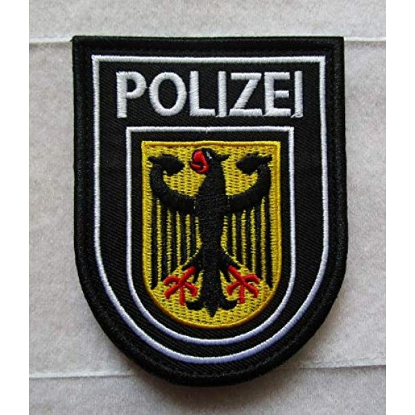 Embroidered Patch Airsoft Morale Patch 1 German Imperial Germany Polizei Eagle Flag 3D Tactical Patch Military Embroidered Morale Tags Badge Embroidered Patch DIY Applique Shoulder Patch Embroidery Gift Patch