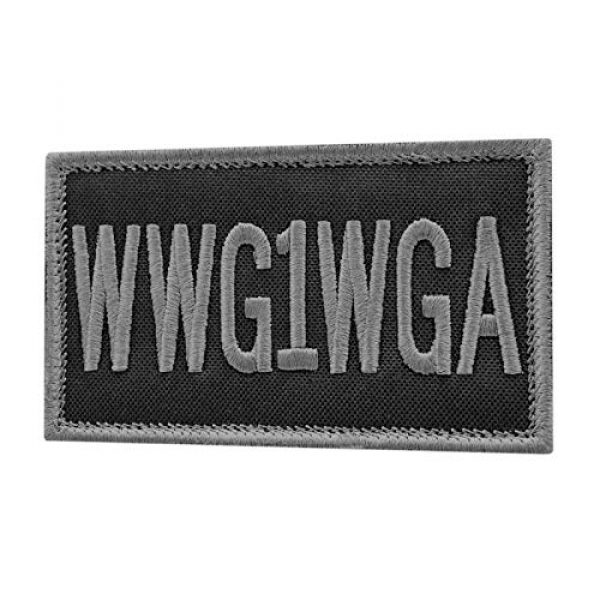 LEGEEON Airsoft Morale Patch 1 LEGEEON WWG1WGA Blackout 2x3.25 Subdued Where We Go One All Morale Fastener Cap Patch