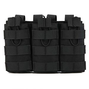 DOOVETER Tactical Pouch 1 Tactical Triple Stacker M4 M16 AR-15 Type Open-Top Magazine Airsoft MOLLE Pouch Mag Holder