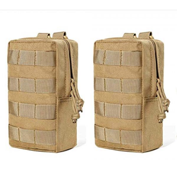 DODO DEER Tactical Pouch 3 DODO DEER 2 Pack Molle Pouch, Tactical Back Pouches, Tactical Compact Waist Bags EDC Utility Pouch Bags with 4 Hooks for Outdoor Hunting Camping Training