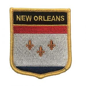 Backwoods Barnaby Airsoft Morale Patch 1 New Orleans (LA) Flag Shield Patch/Cities of Louisiana Crest Badge