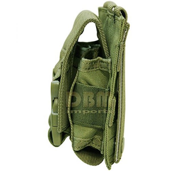 DBM IMPORTS Tactical Pouch 4 OD GREEN Molle Tactical Double Flash Bang Pouch PALS MAG Bag 2 Grenade Holder
