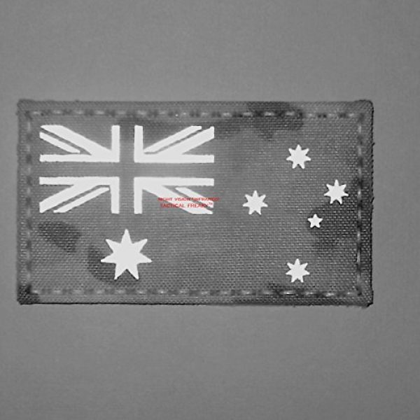 Tactical Freaky Airsoft Morale Patch 3 Australia Flag Multicam Infrared IR 3.5x2 IFF Tactical Morale Fastener Patch