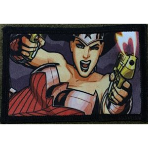 RedheadedTshirts Airsoft Morale Patch 1 Comic Book Wonder Woman Morale Patch. Perfect for your Tactical Military Army Gear, Backpack, Operator Baseball Cap, Plate Carrier or Vest. 2x3" Hook and Loop Patch. Made in the USA