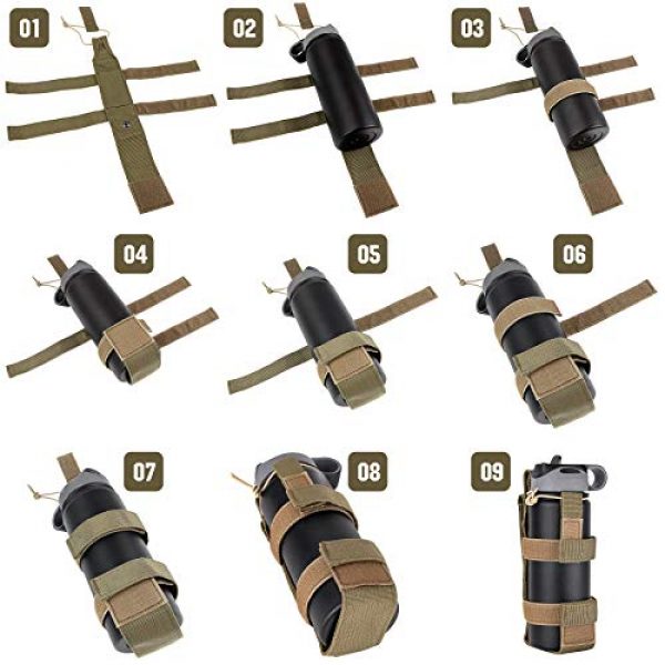 IronSeals Tactical Pouch 4 IronSeals AQ Large Adjustable Tactical Water Bottle Holder Molle Portable Belt Carrier for Outdoor Walking Running Hiking Cycling