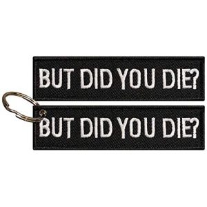 ebateck Airsoft Morale Patch 1 Ebateck Tactical Funny Patches, 2-Pack, But Did You Die Morale Patch with Keychain