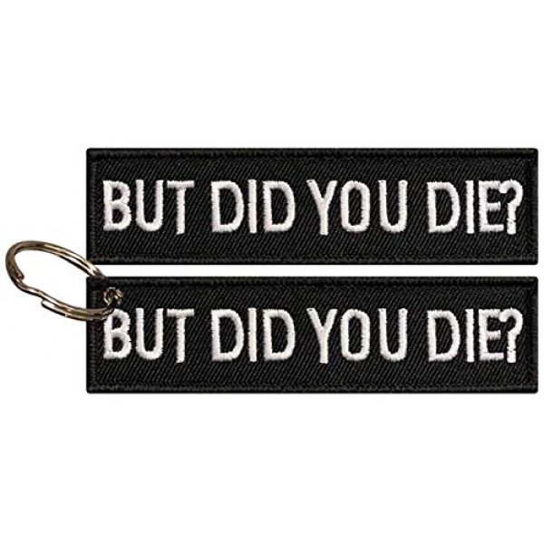 ebateck Airsoft Morale Patch 1 Ebateck Tactical Funny Patches, 2-Pack, But Did You Die Morale Patch with Keychain