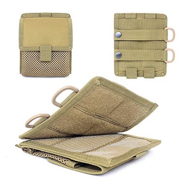 LIVANS Tactical Pouch 3 LIVANS Tactical Mesh Pocket, Molle Mesh Pouch Small Utility Pouch Mag Dump Pouch Storage Pocket Backpack Attachment EDC Pouch Hook-N-Loop Quick Release Design