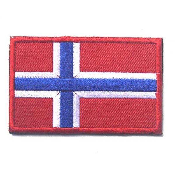 Tactical Embroidery Patch Airsoft Morale Patch 1 Norway Flag Embroidery Patch Military Tactical Morale Patch Badges Emblem Applique Hook Patches for Clothes Backpack Accessories