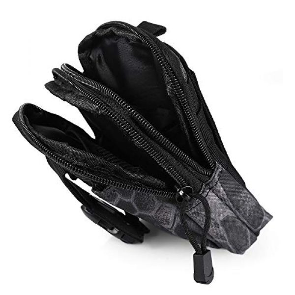 AODD Tactical Pouch 2 AODDING Tactical Pouch Bag, Waterproof Outdoor Sports Tactical Molle Waist Bag, Mini Size and Easy to Carry, Strong, Practical, Security Carry Case for Camping Hiking Mountaineering