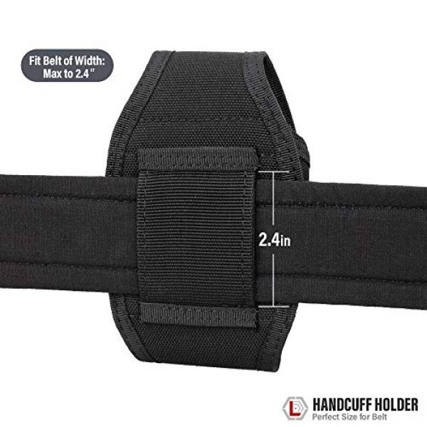 LIVANS Tactical Pouch 4 LIVANS Tactical Handcuff Pouch Case, Handcuff Holder Cuff Holster with Quick Release Snap Closure for Law Enforcement Duty Belt Holds Most Chain or Hinged Cuffs