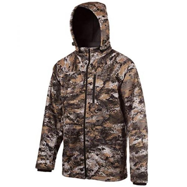Huntworth Tactical Shirt 1 Huntworth Men's Mid Weight Windproof Soft Shell Jacket (Hood)|Disruption Camo