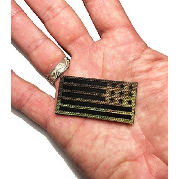 Empire Tactical USA Airsoft Morale Patch 2 Reversed 2x1 Mini Mulitcam/OCP Inch Mini Infrared Ir Us Flag Patch Us Army Special Forces Green Beret