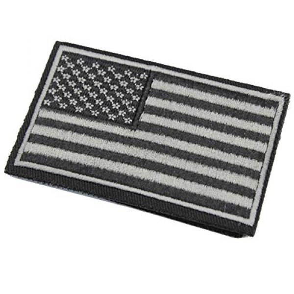 ZHDTW Airsoft Morale Patch 2 ZHDTW Tactical Morale USA Flag Embroidered Patches with Hook and Loop (DT-033)