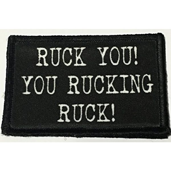 RedheadedTshirts Airsoft Morale Patch 1 Ruck You You Rucking Ruck Funny Morale Patch 2x3" Hook and Loop Made in The USA