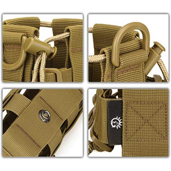 DODO DEER Tactical Pouch 7 DODO DEER Tactical Water Bottles Pouch Military MOLLE Adjustable Kettle Holder Bag H2O Drinks Carrier Case (Double)