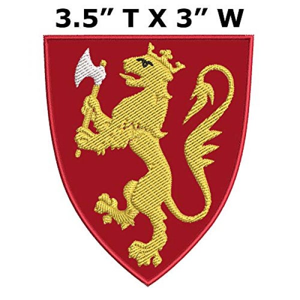 Appalachian Spirit Airsoft Morale Patch 2 Kingdom of Norway Medieval Coat of Arms 3.5" Embroidered Iron or Sew-on Patch Heraldry Armorial History Family Crest