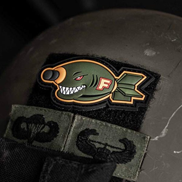 NEO Tactical Gear Airsoft Morale Patch 1 NEO Tactical Gear - F Bomb PVC Rubber Tactical Morale Patch - Hook Backed with Loop Fastener Backing Attachment