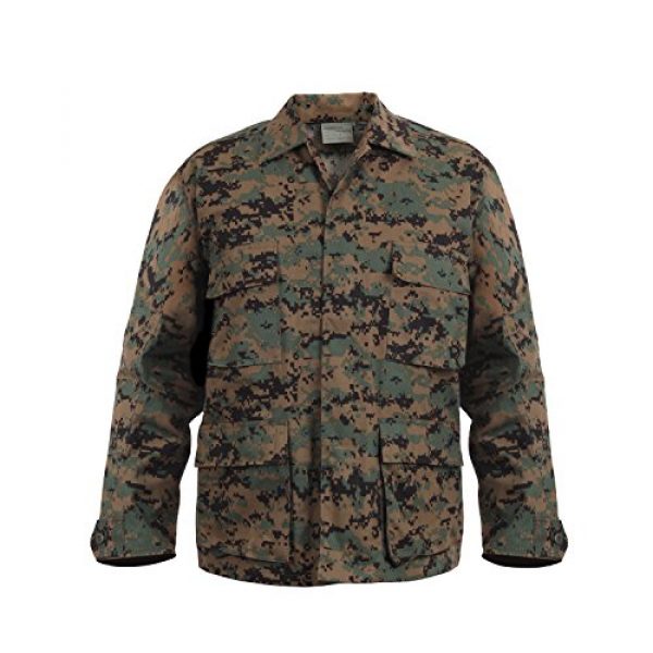 Rothco Tactical Shirt 1 Camo BDU (Battle Dress Uniform) Military Shirts, Woodland Digital Camo, 2XL