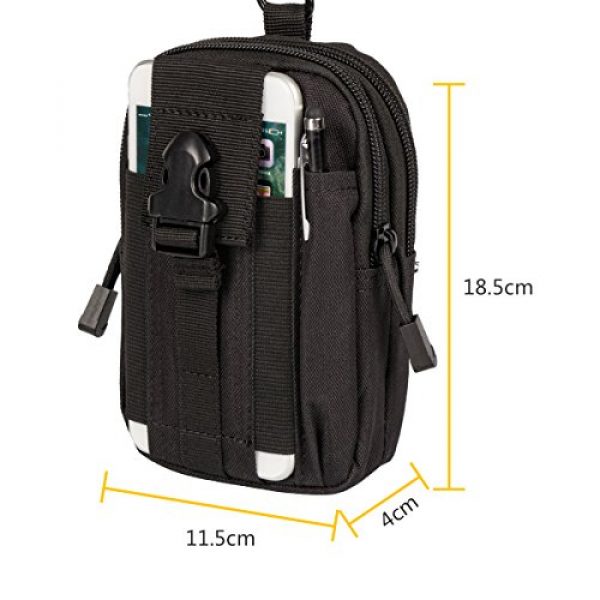IronSeals Tactical Pouch 6 IronSeals Tactical Molle Pouch Compact EDC Utility Gadget Waist Bag Pack with Cell Phone Holster for 4"-5.7" Phone